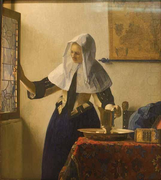 Young Woman with a Water Pitcher, Johannes Vermeer